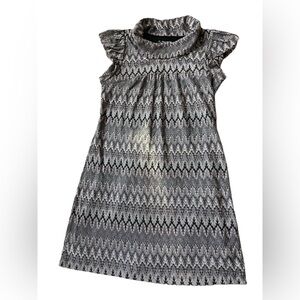 Sequin Hearts Black and Gray Casual Dress